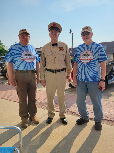 Bill, George with Gas Attendant